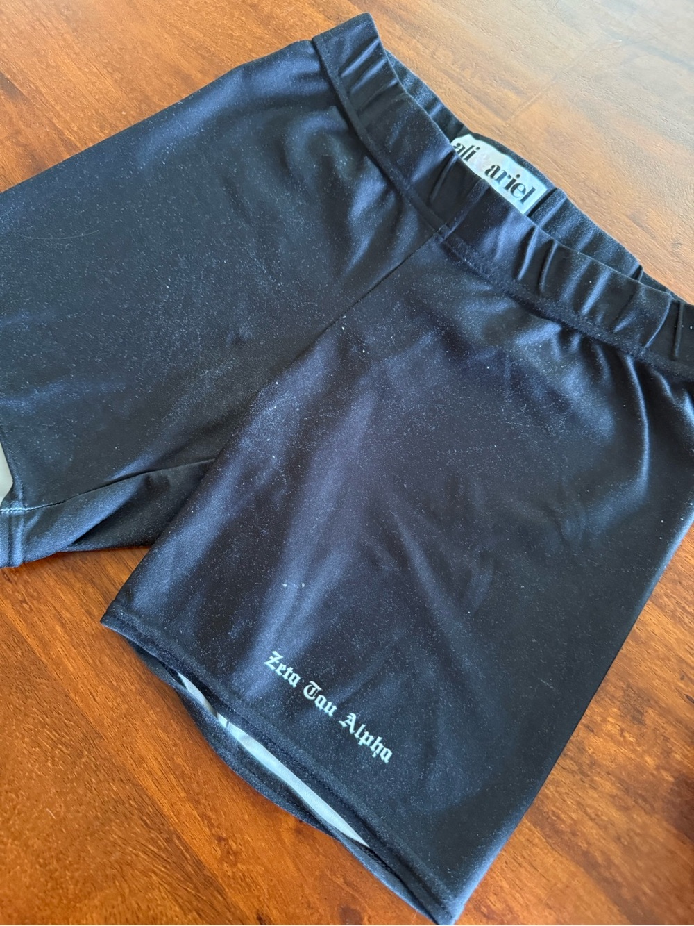 Ali & Ariel Zeta Tau Alpha Black Athletic Biker Short